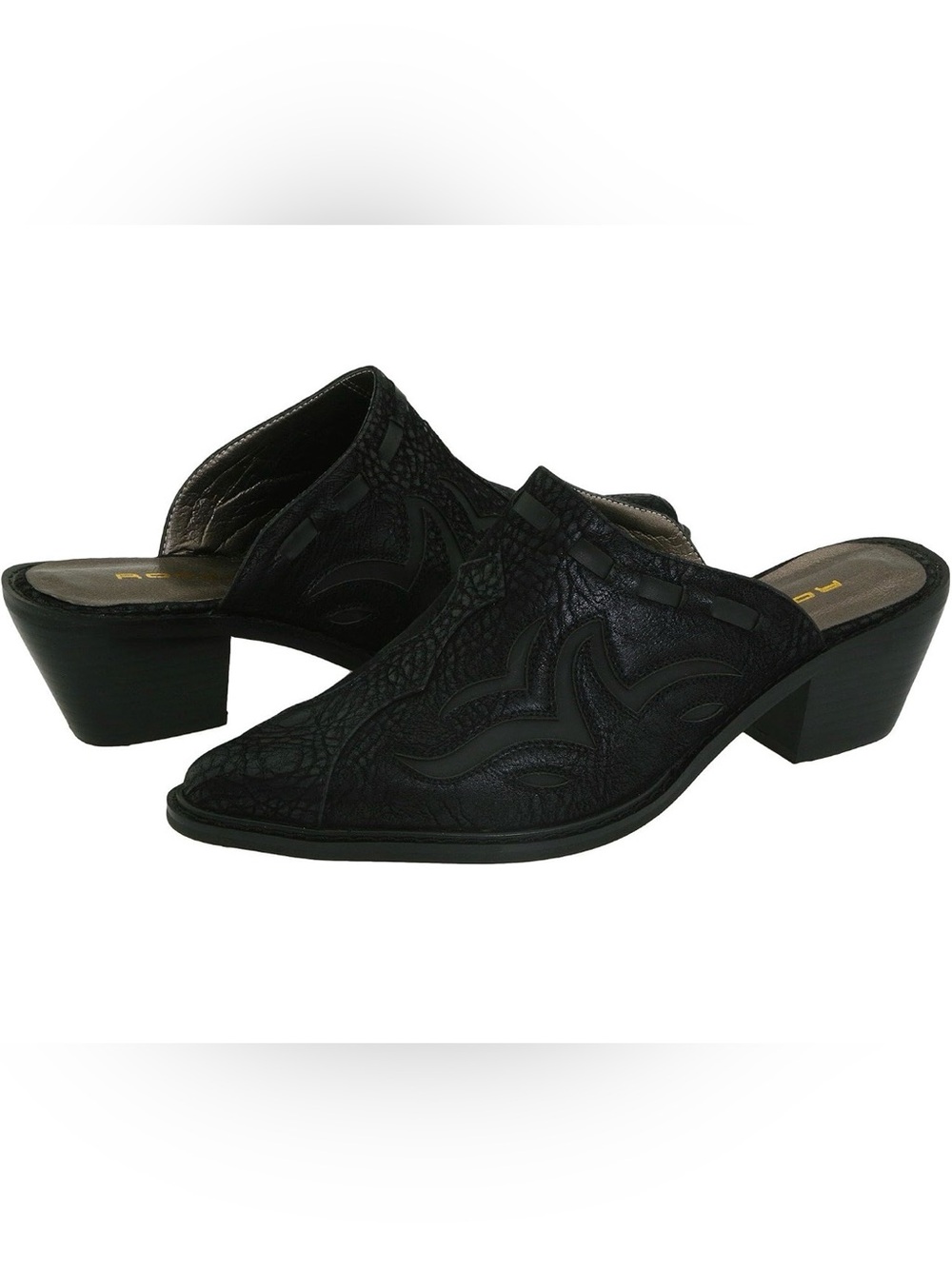 Roper slip on western booties black, size 8 women’s